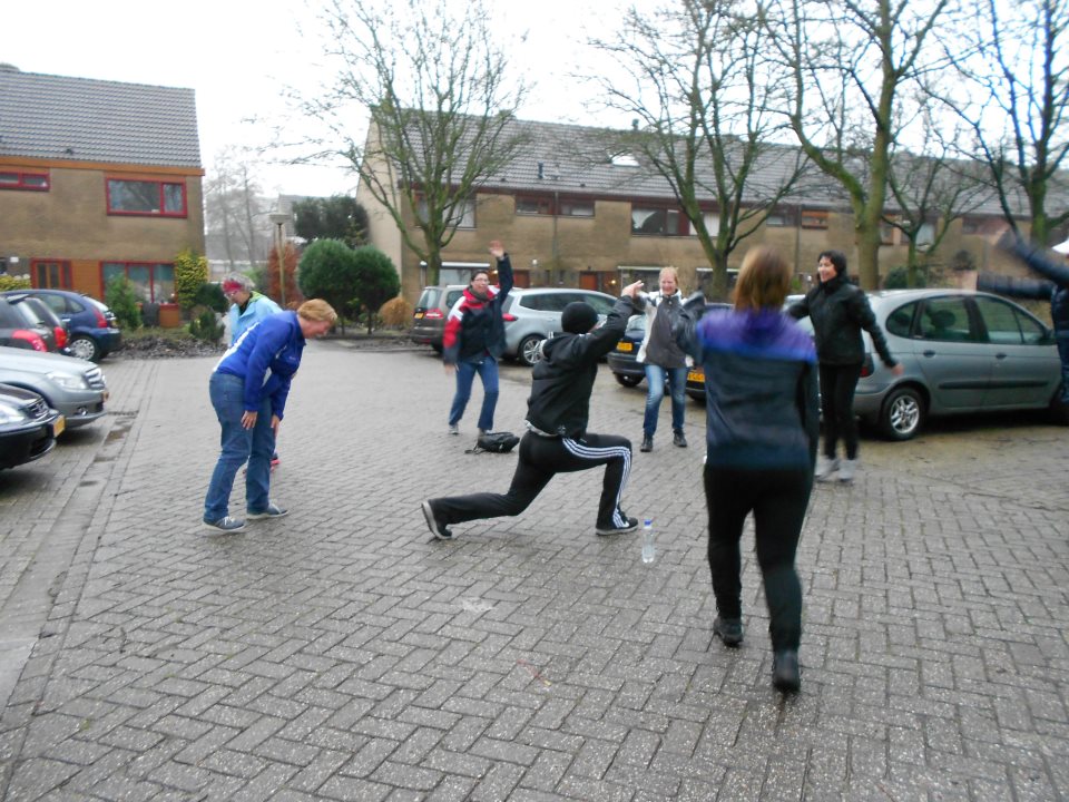 Oefeningen op een plein