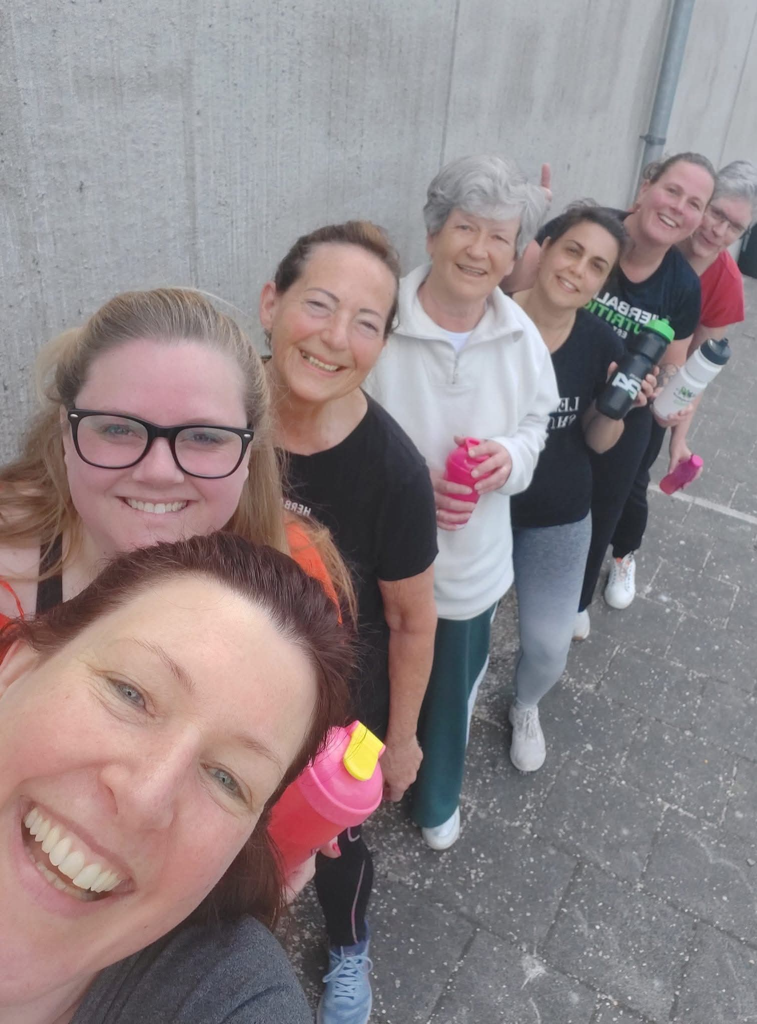 Groepsselfie na de training
